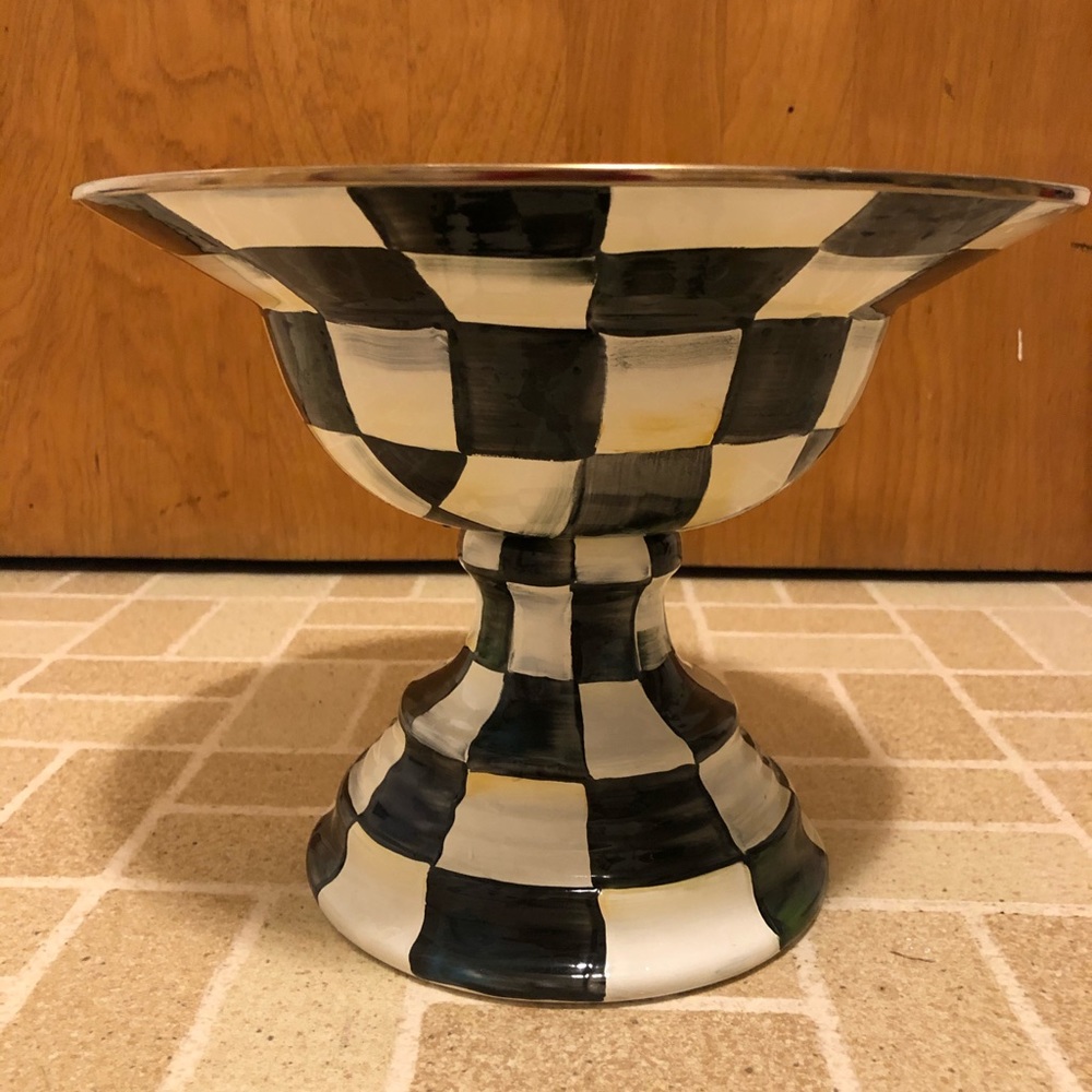 MacKenzie-Childs Large Courtly Check Compote